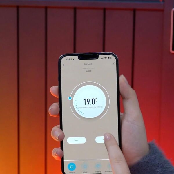 MirKraft 1250×500 Dijital WiFi Kontrollü Elektirikli Radyatör Petek Isıtıcı - Antrasit