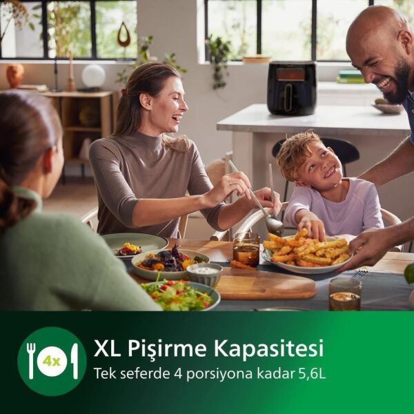 Philips HD9257/80 Rapid Air 3000 Serisi XL 5,6 Litre Airfryer Fritöz