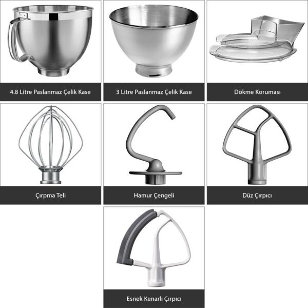 KitchenAid Artisan 5KSM175PSEMS Medallion Silver 4.8L Stand Mikser