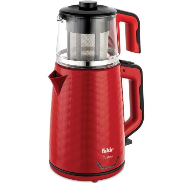 Fakir Tastea 1800 W Cam Demlikli Çay Makinesi - Kırmızı
