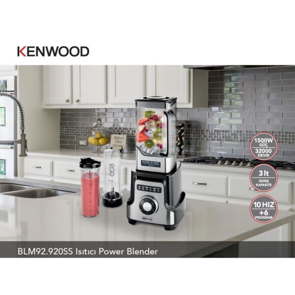 Kenwood BLM92.920SS Isıtıcılı 1500W Power Blender