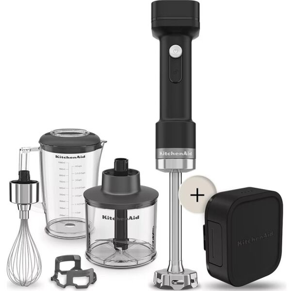 KitchenAid Go 5KHBRV75BM Kablosuz Serisi El Blender Seti - Batarya Dahil