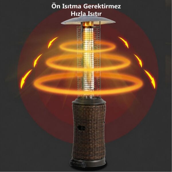 Berfmann BPH-225RW 48.000 Btu Flame Gazlı Dış Mekan Isıtıcı
