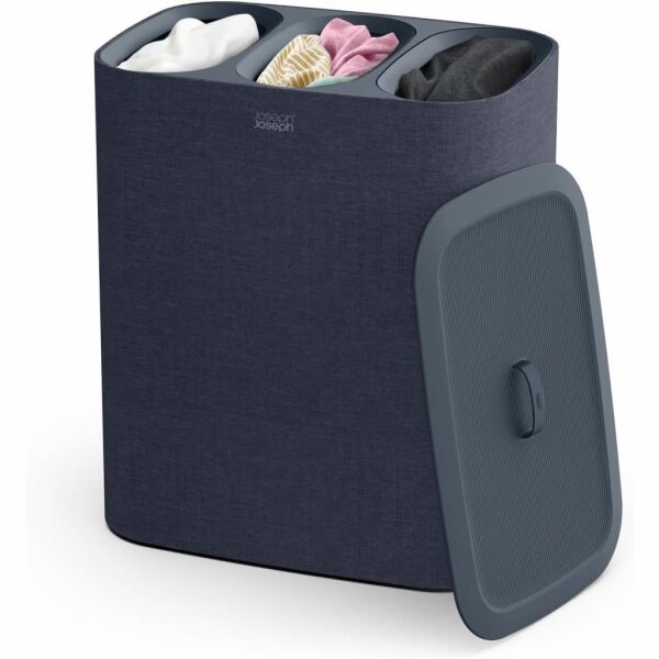 Joseph Joseph 50025 Tota Trio 90 Litre 3 Bölmeli Çamaşır Ayırma Sepeti - Siyah
