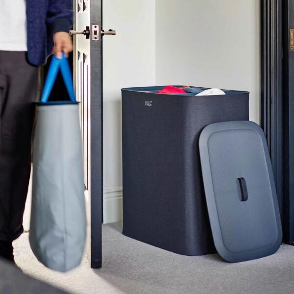 Joseph Joseph 50025 Tota Trio 90 Litre 3 Bölmeli Çamaşır Ayırma Sepeti - Siyah