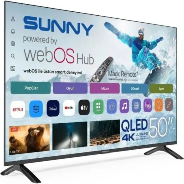 Sunny SN50QUPRL 50'' 127 Ekran Ultra HD 4K Smart webOS QLED TV