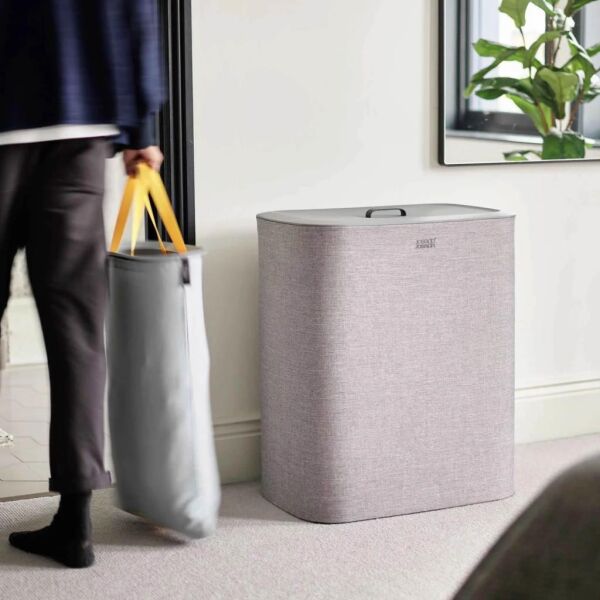 Joseph Joseph 50024 Tota Trio 90 Litre 3 Bölmeli Çamaşır Ayırma Sepeti - Gri