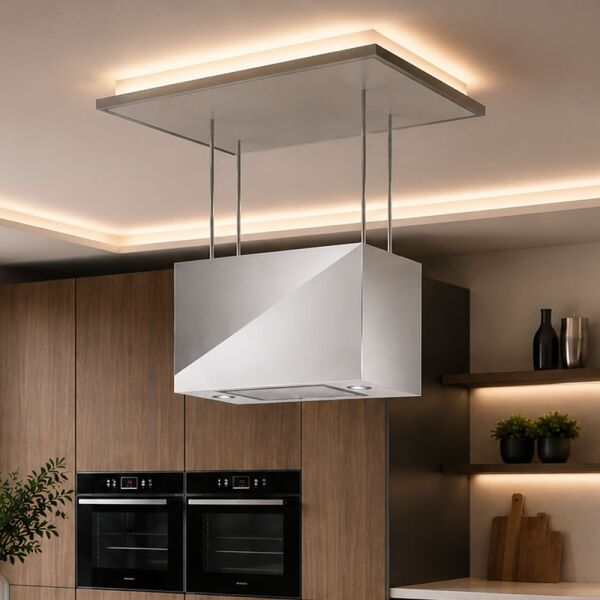 Alveus Diamond 60 Cm. Ada Tipi Davlumbaz - Beyaz