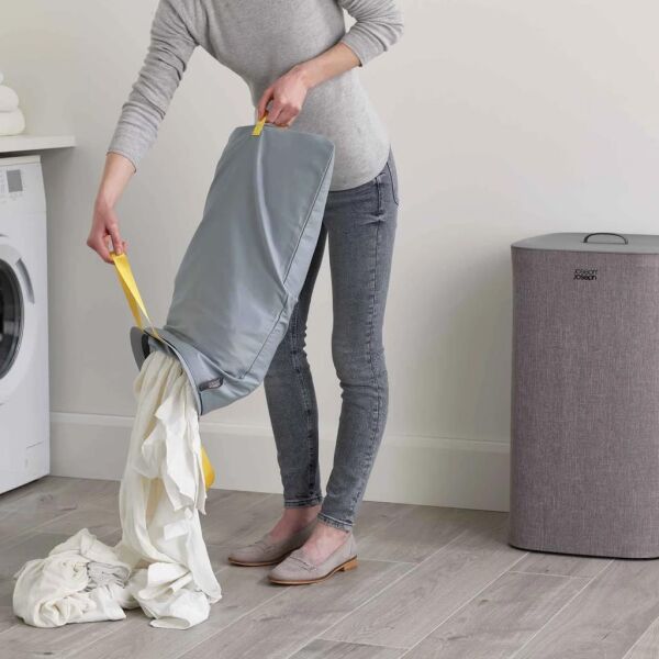 Joseph Joseph 50033 Tota 60 Litre Çamaşır Sepeti ve Torba Seti - Gri