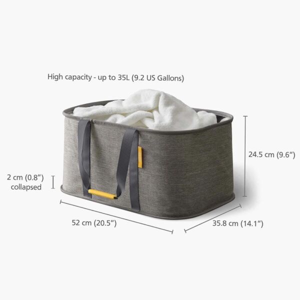 Joseph Joseph 50033 Tota 60 Litre Çamaşır Sepeti ve Torba Seti - Gri