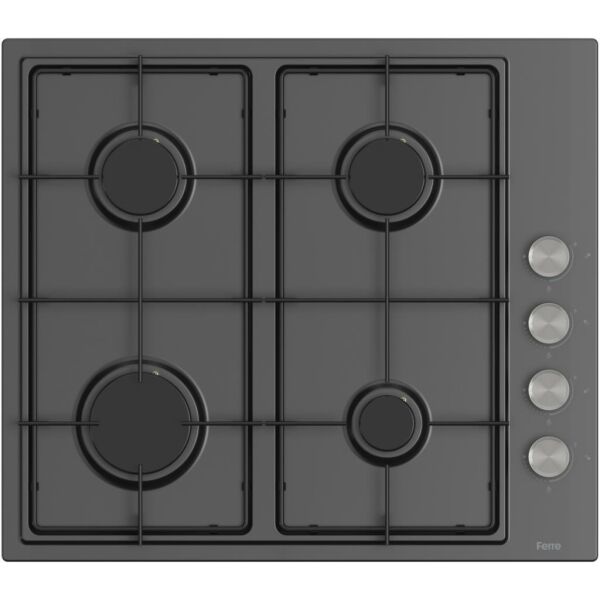 Ferre DS 202 4 Gözü Gazlı Gaz Emniyetli Emaye Ankastre Ocak - Siyah