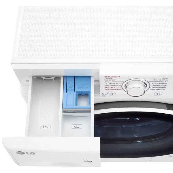 Lg F4V3VRW0WE 9/6 Kg. 1400 Devir Kurutmalı Çamaşır Makinesi