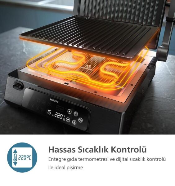 Philips HD6307/70 7000 Serisi Contact Grill 2200 W Izgara & Tost Makinesi