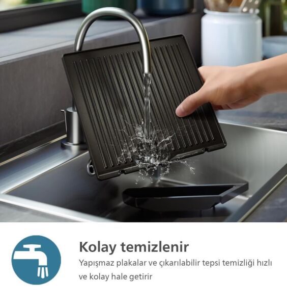 Philips HD6307/70 7000 Serisi Contact Grill 2200 W Izgara & Tost Makinesi