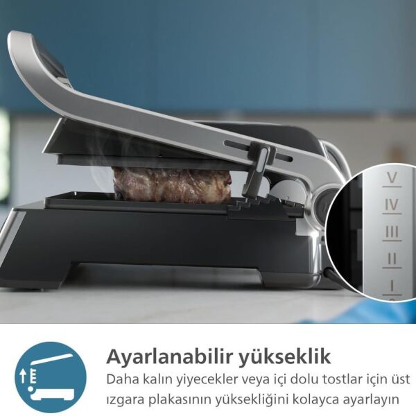 Philips HD6301/90 5000 Serisi Contact Grill 2200 W Izgara & Tost Makinesi