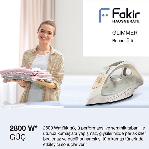 Fakir Glimmer 2800W Seramik Taban Buharlı Ütü