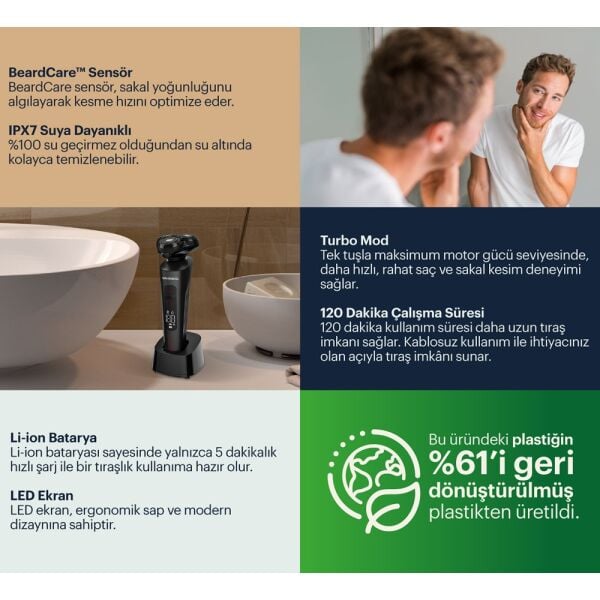 Grundig MS 9130 Islak ve Kuru Tıraş Makinesi