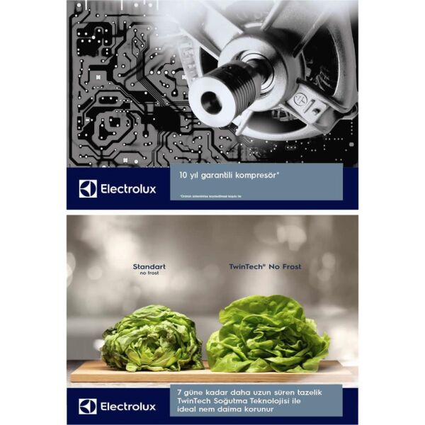 Electrolux LNT7ME46X2 TwinTech 510 Litre No Frost Kombi Buzdolabı