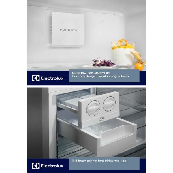 Electrolux LNT7ME46X2 TwinTech 510 Litre No Frost Kombi Buzdolabı