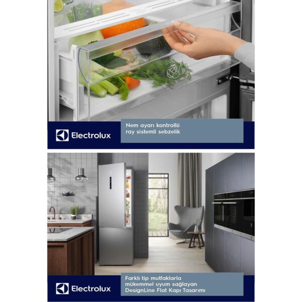 Electrolux LNT7ME46X2 TwinTech 510 Litre No Frost Kombi Buzdolabı