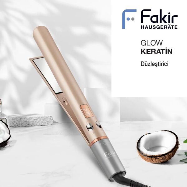 Fakir Glow Keratin İyon Özellikli 3D Plakalı Dijital Saç Düzleştirici