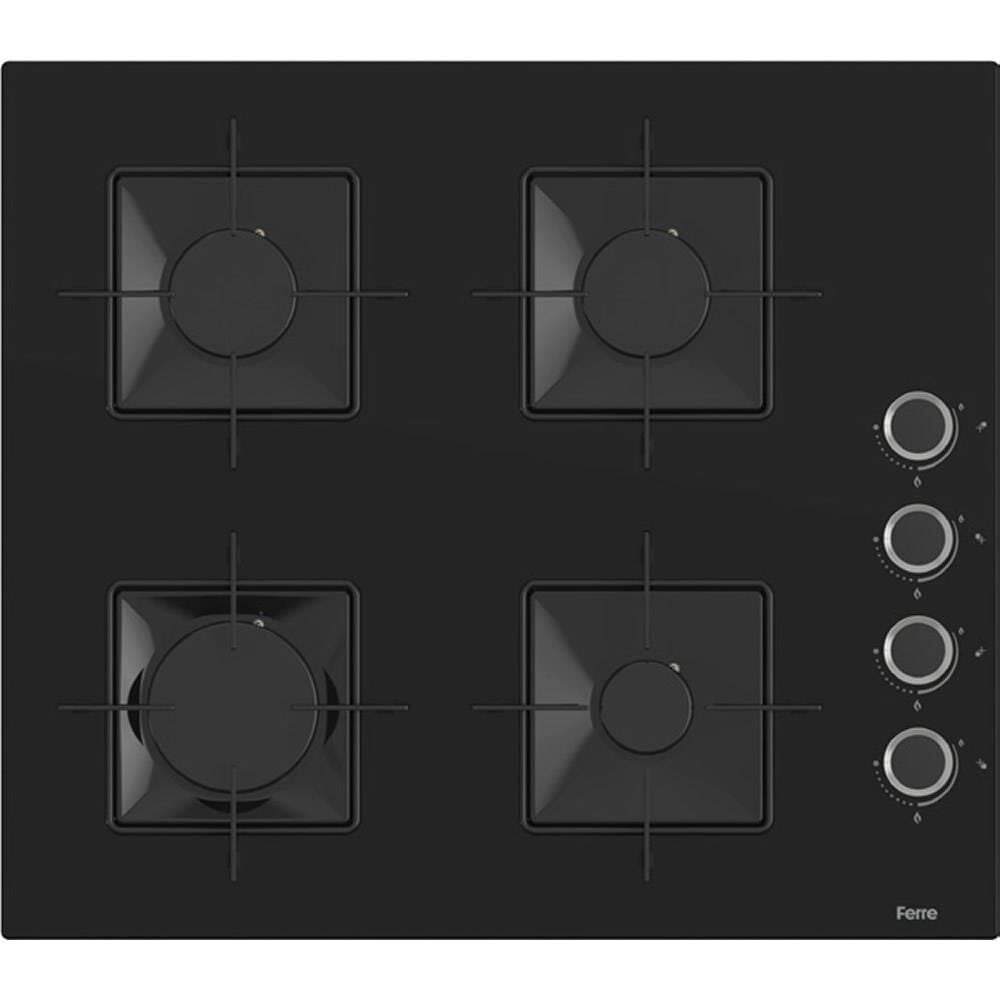 Ferre SS205 4 Gözü Gazlı Ankastre Cam Ocak - Siyah