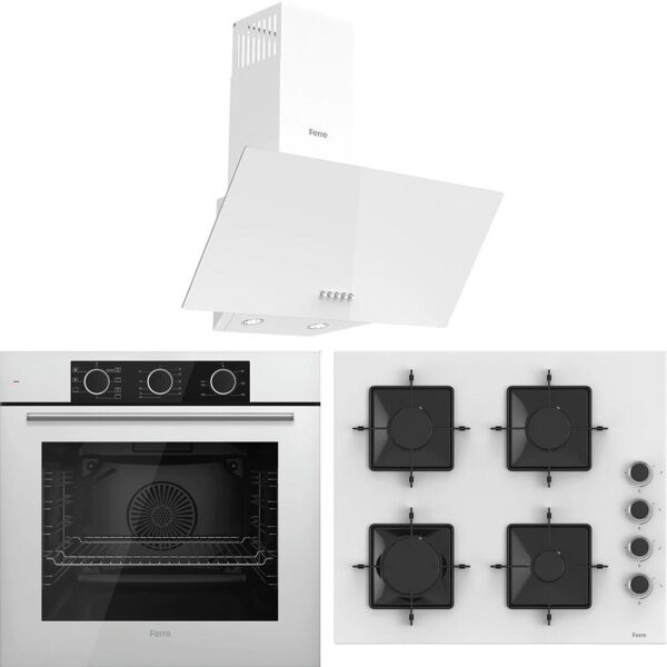 Ferre FryArt QXE62CB-SS206-D087 Turbo Ankastre Set - Beyaz