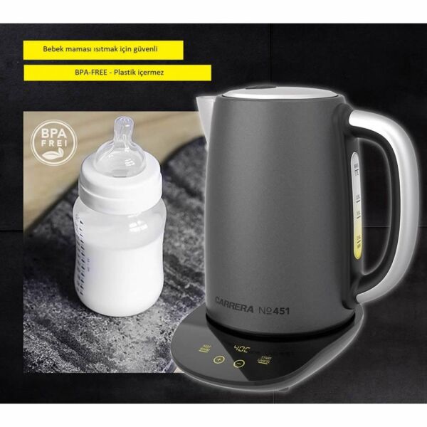 Carrera No 451 Dijital Isı Ayarlı 1.7 Litre 2200W Kettle