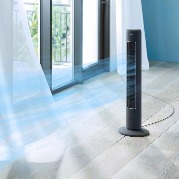 Philips CX5535/11 5000 Serisi Uzaktan Kumandalı Kule Tipi Vantilatör - Siyah