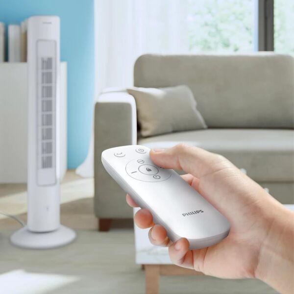 Philips CX5535/00 5000 Serisi Uzaktan Kumandalı Kule Tipi Vantilatör - Beyaz